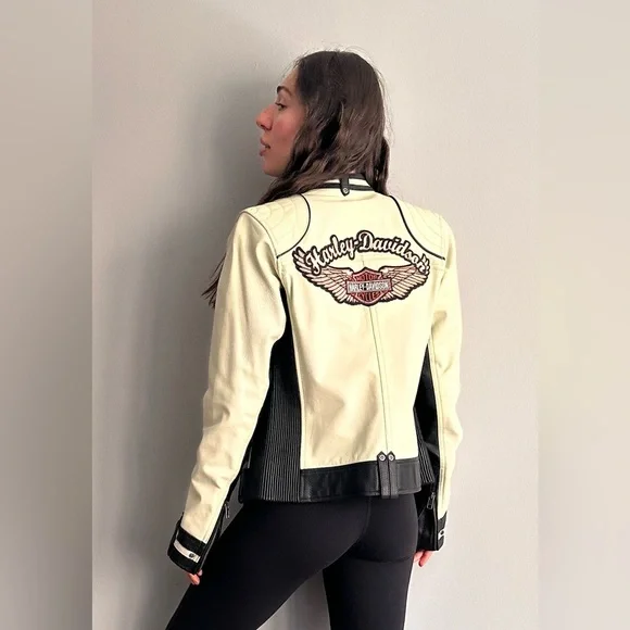 Harley Davidson jacket. X-small. 100% genuine goatskin leather. - Picture 1 of 4